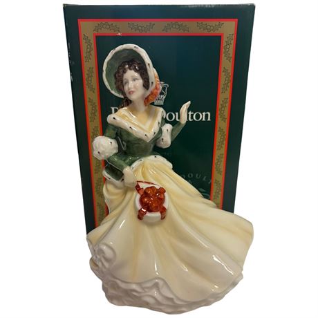 Royal Doulton Porcelain Figurine Signed "Christmas Day" In Original Box