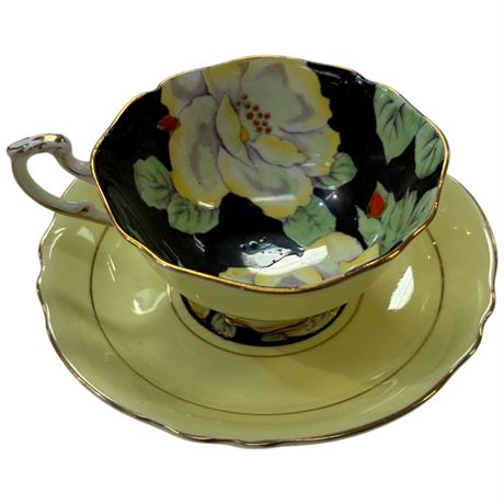 Vintage Paragon "Hibiscus" Tea Cup & Saucer