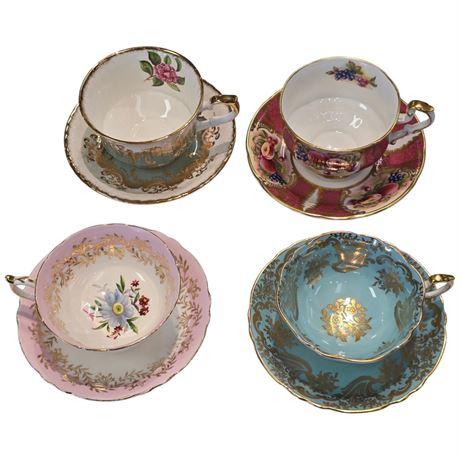 4 Paragon Cups And Saucers