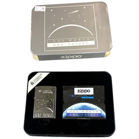 Zippo One World One Future Lighter, In Original Box