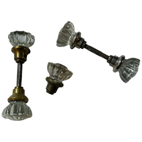 Vintage Glass Handled Door Knobs