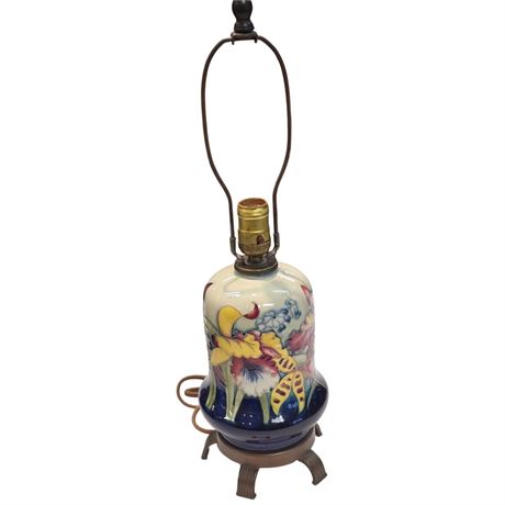 Vintage Moorcroft Table Lamp "Bearded Iris"