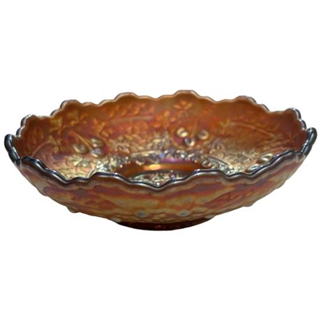 Vintage Carnival Glass Cherry Bowl