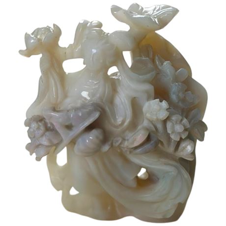 19Th Century Chinese Carved Australian Fire Opal