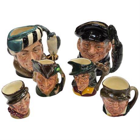 6 Royal Doulton Toby Mugs