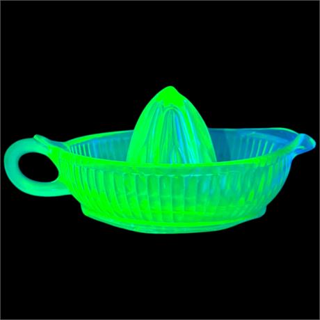 Vintage Uranium Glass Juicer
