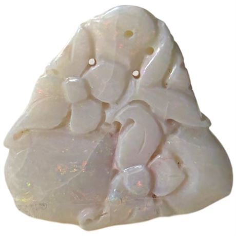 19Th Century Chinese Carved Australian Fire Opal