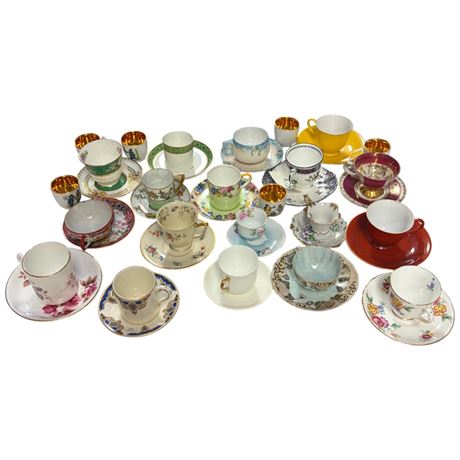 18 Assorted Cups & Saucers