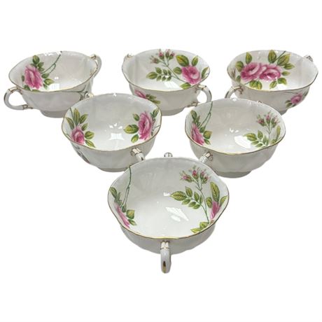 6 Vintage Shelley Soup Bowls