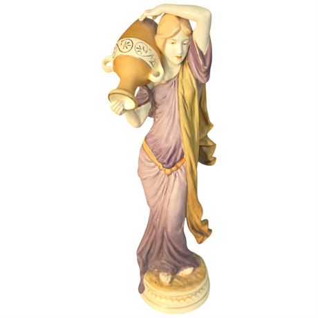 Vintage Porcelain Royal Dux Style Lady Figurine