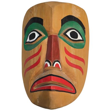 Hand Carved First Nations Wood Tribal Mask