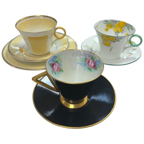 3 Shelley Cups & Saucers