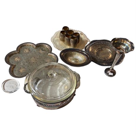 Large Assortment Of Silver Plate