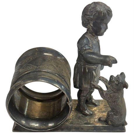 Early Meriden Decorative Napkin Ring Paper Weight