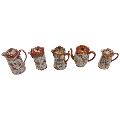 5 Assorted Vintage Chinese Teapots
