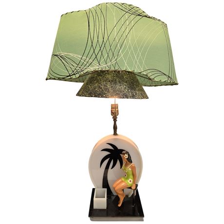 Art Deco Hawaiian Lucite Lamp