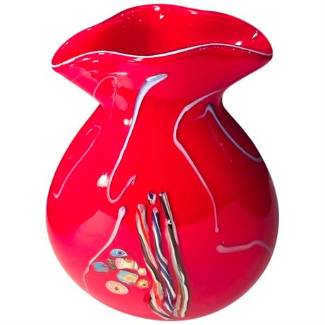 Large Art Glass Vase
