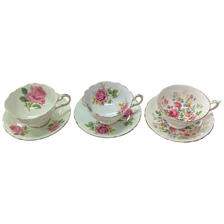 3 Paragon Cups & Saucers