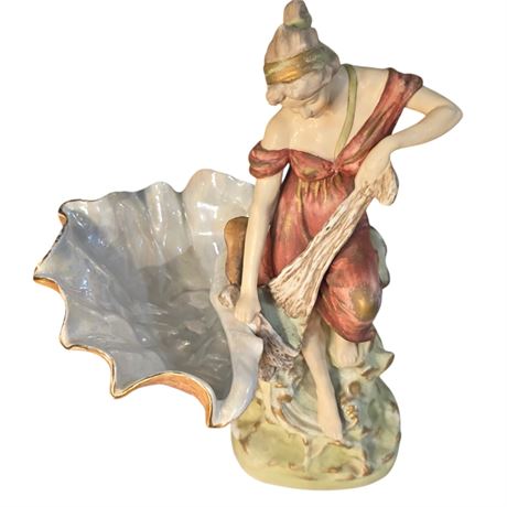 Large Porcelain Art Nouveau Maiden