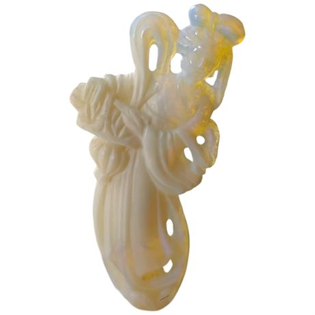 19Th Century Chinese Carved Australian Fire Opal