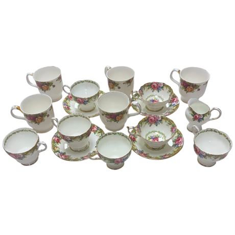 17 Assorted Pieces Of Paragon & Royal Albert Cups & Saucers