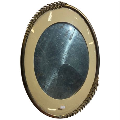 Vintage Convex Glass & Brass Frame