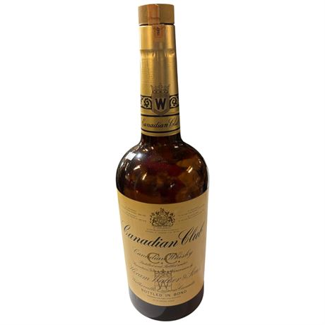 Large Empty Bottle Of Canadian Club