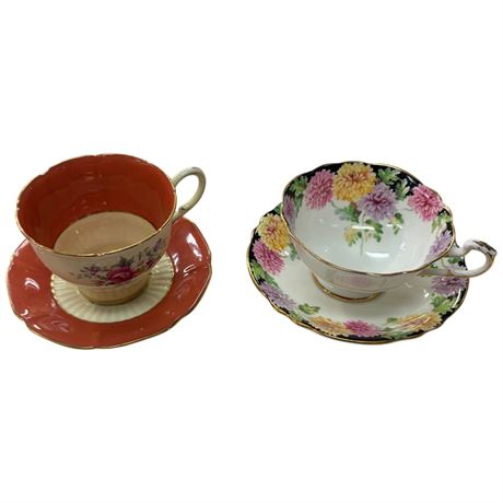Paragon Double Stamped Cups & Saucers