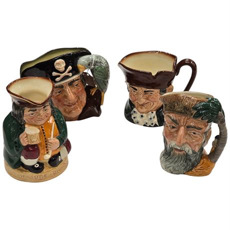 4 Royal Doulton Toby Mugs