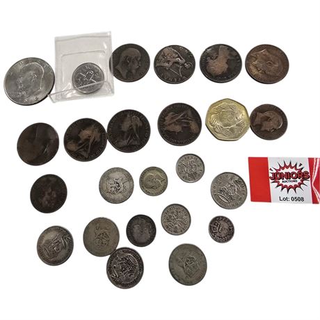 Assorted Vintage Coins, Some Silver