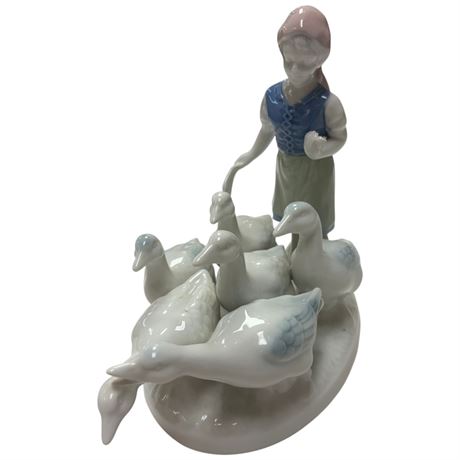 Vintage Porcelain Bavarian Goose Herder Figurine