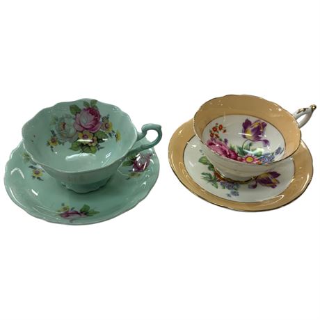 Paragon Double Stamped Cups & Saucers