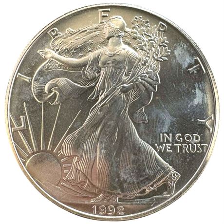 1992 Liberty 1 Oz Fine Silver United States Dollar