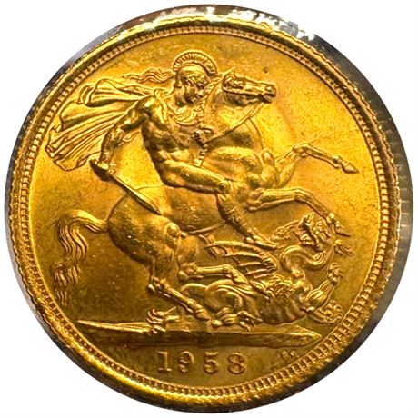 1958 Great Britain Sovereign Gold Coin
