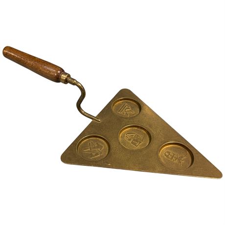 Antique Masonic Trowel Ceremonial Drink Tray