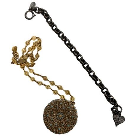 2 Catherine Popesco Jewelry Pieces, Necklace & Bracelet