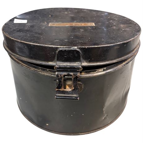 Victorian Metal Hat Box