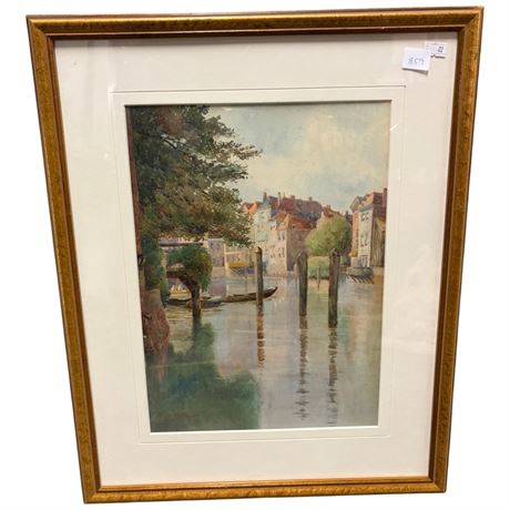 Framed Print Of Canal By Hlire B. Flower