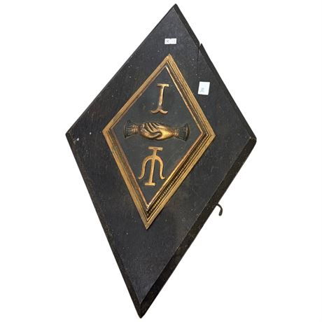 Vintage Bronze Masonic Wall Plaque
