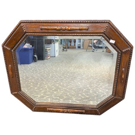 Vintage Nicely Framed Beveled Mirror