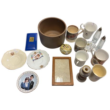 Assorted Collectible Dishware, Cups, Salt & Pepper, Etc..