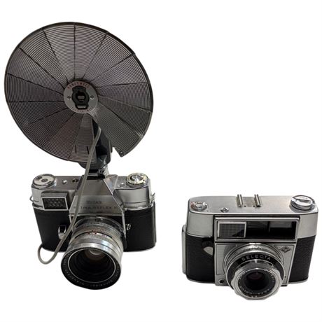 2 Vintage Cameras, Kodak, And Agfa