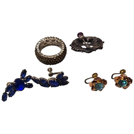 Assorted Sterling Silver Earrings, Ring, Etc..