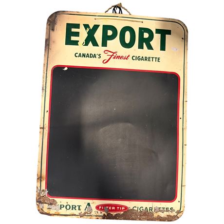 Vintage Export A Tin Chalkboard Sign