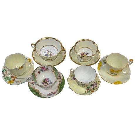 6 Paragon Tea Cups & Saucers