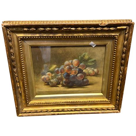 Vintage Framed Still Life Print By W. Hunt 1837