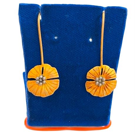 Gilded Sterling Designer Earrings