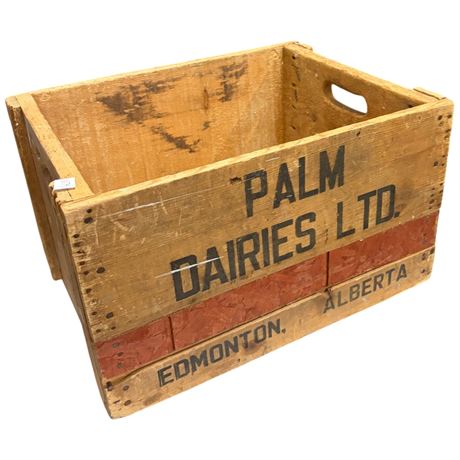 Vintage Palm Dairy's Wooden Crate