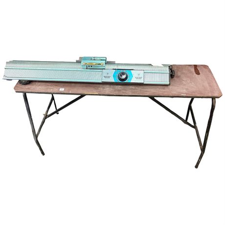 Vintage Turmix Knitting Machine With Original Table & Parts