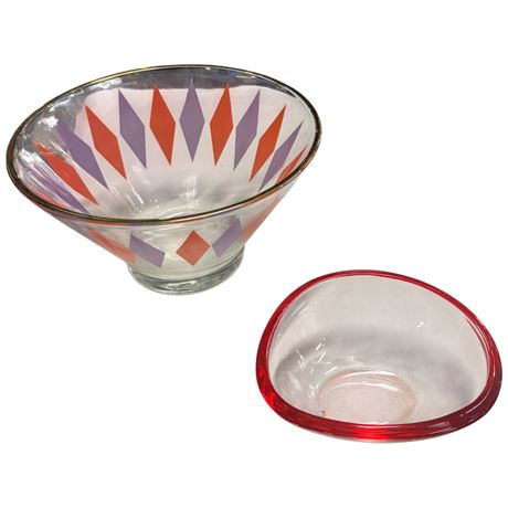 Larve Vintage Chip Bowl & Small Bowl